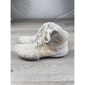 ASICS Youth Boys Snapdown 4 GS Wrestling Shoes White/Gold 1084A014-100 Size 4.5